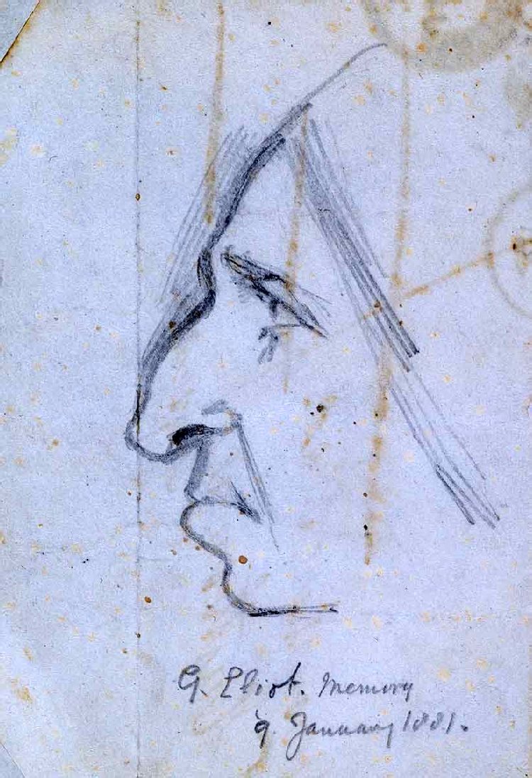 George Eliot, chalk drawing by George Richmond, 1860