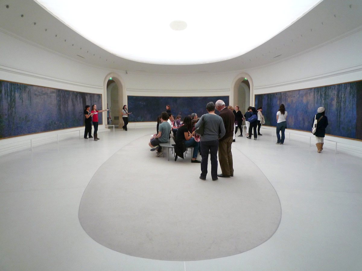 Monet's Water Lilies panels in the oval room